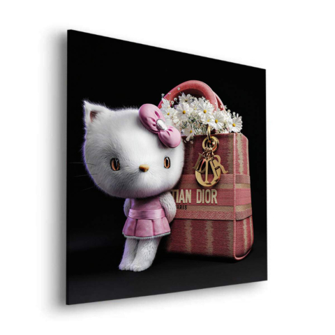 White Cat Dior Dibond Matt Art