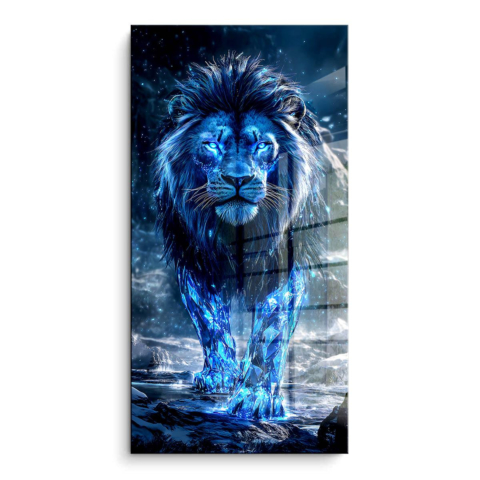 Mystical Ice Lion PVC Gloss Art