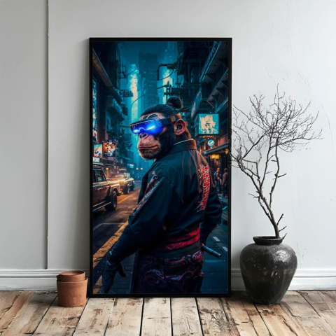 Singe Cyberpunk Toile
