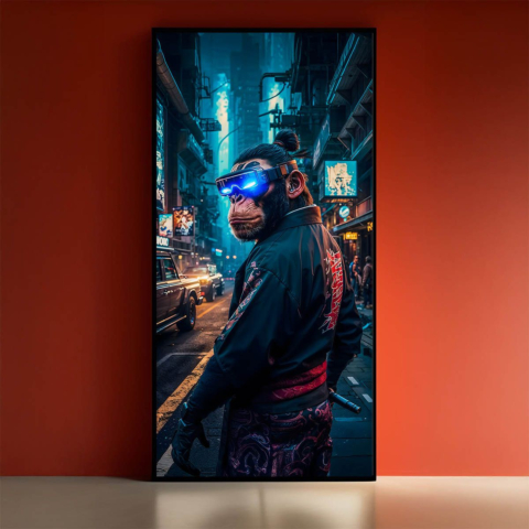 Singe Cyberpunk Toile