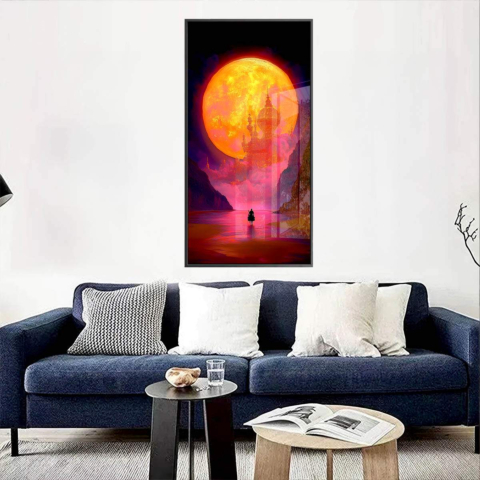 Moonlit Dreamscape Acrylic Glass Art