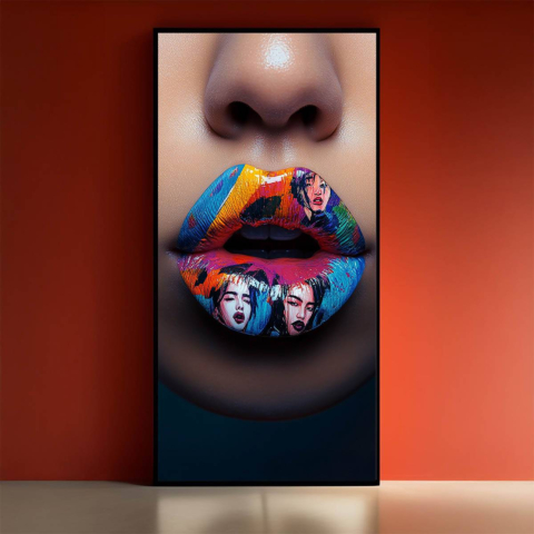 Bunte Ausdrucke Leinwandbild