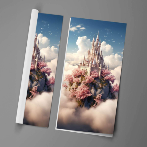 Enchanted Mountain Castle Poster Art