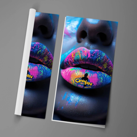 Neon Bemalte Lippen Poster