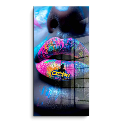 Neon Painted Lips PVC Gloss Art