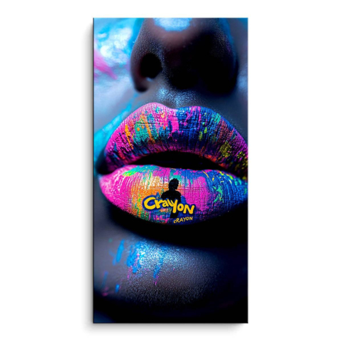 Neon Painted Lips PVC Matt Art
