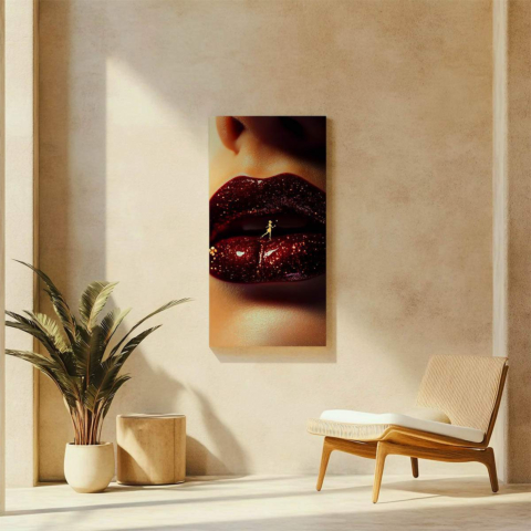 Sternenklare Lippen Leinwandbild