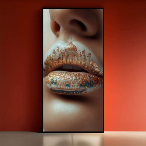 Goldener Mughal-Palast Leinwandbild