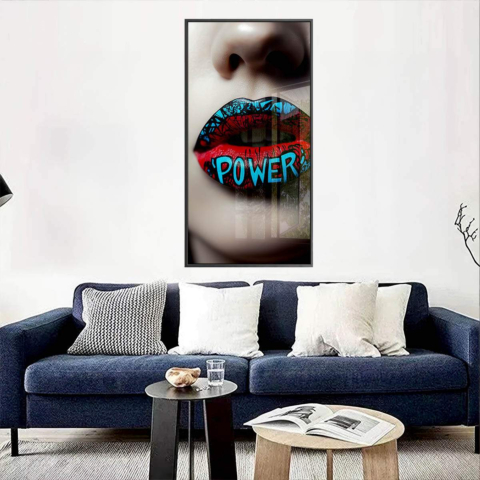 Gestärkte Lippen Acrylglas