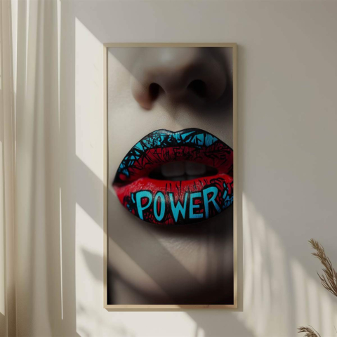 Gestärkte Lippen Leinwandbild