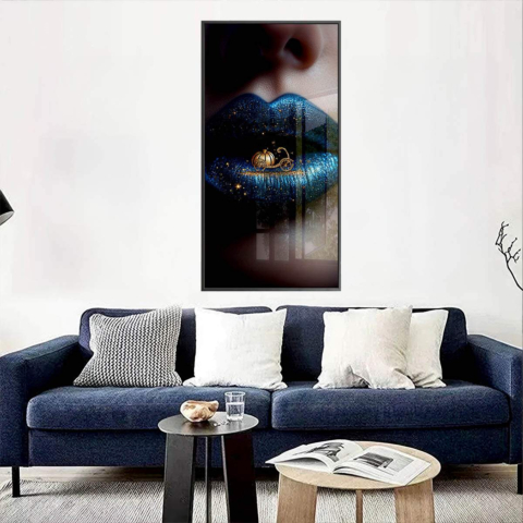 Magischer Winter Glitzer Acrylglas Kunst