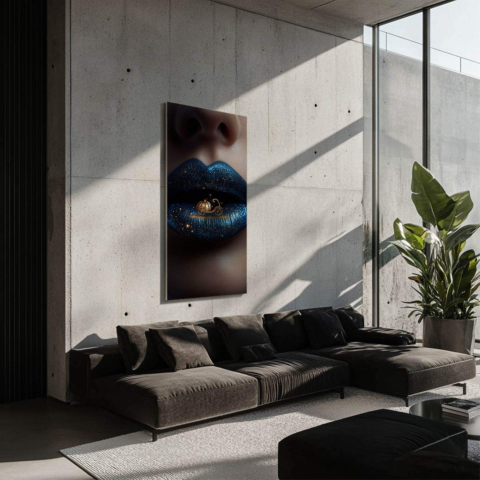 Magischer Winter Glitzer Dibond Matt Kunst