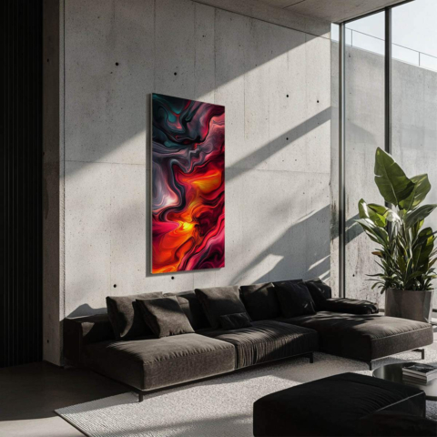Płomienne Wiry Obraz na Płótnie