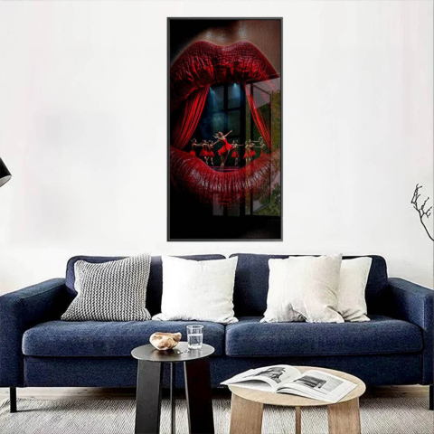 Roter Vorhang Acrylglasbild