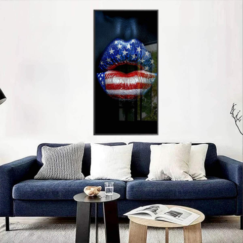 Patriotische Lippen Acrylglas