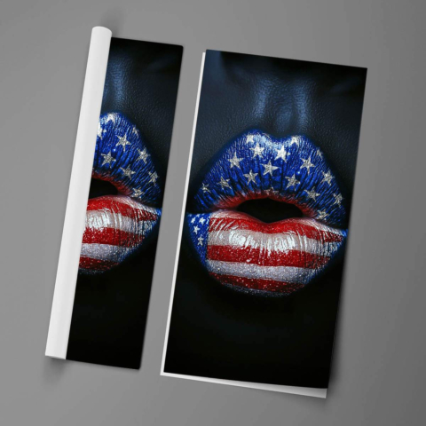 Patriotische Lippen Poster