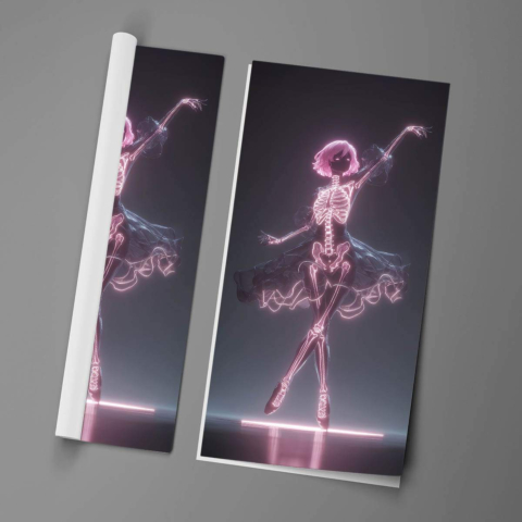 Neon-Skelett Ballett Poster