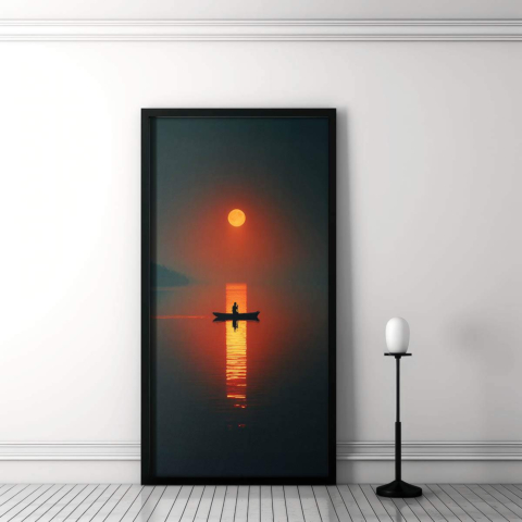 Refleksja w blasku księżyca Obraz na Płótnie