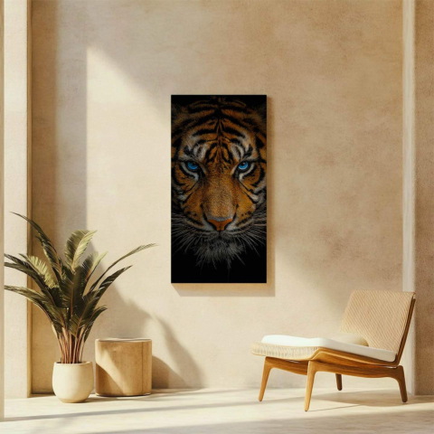Fierce Blue Eyes Canvas Art
