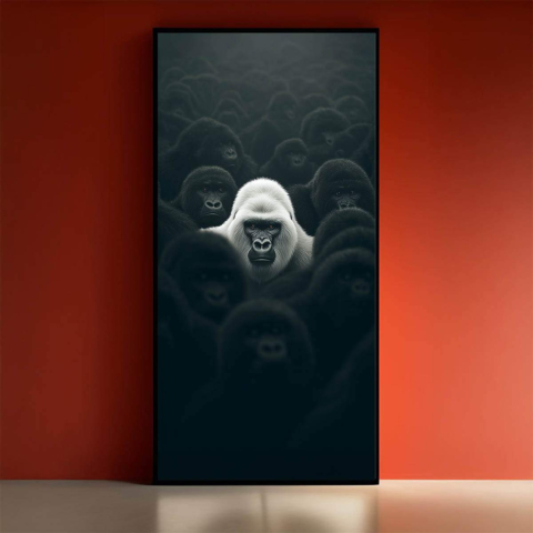 Alpha Gorilla Sammlung Leinwandbild