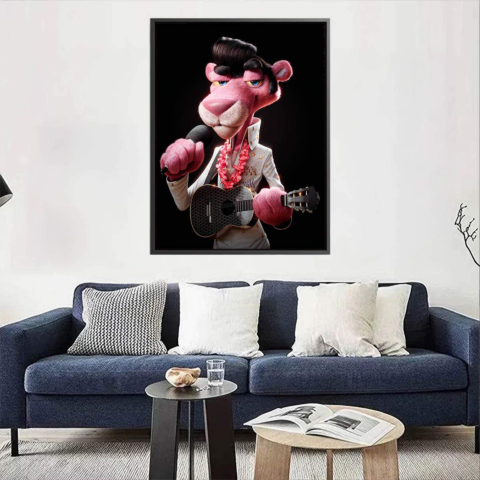 Rock Star Löwen Leinwandbild