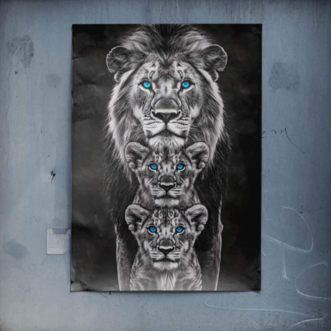 Löwen-Trio Poster