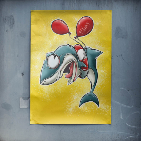 Fischiger Ballon Poster Kunst