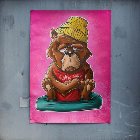 Fauler Hund Poster
