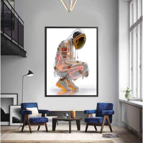 Astronauta Futurista Lienzo