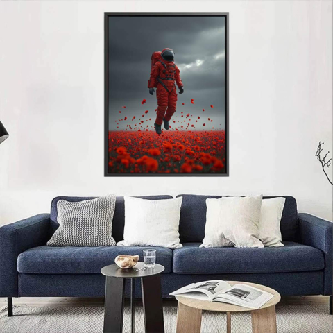 Roter Himmel Aufwärts Leinwandbild