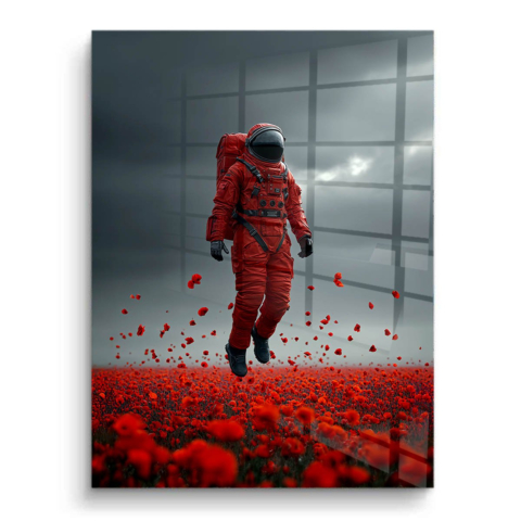 Roter Himmel PVC Glänzend Kunst