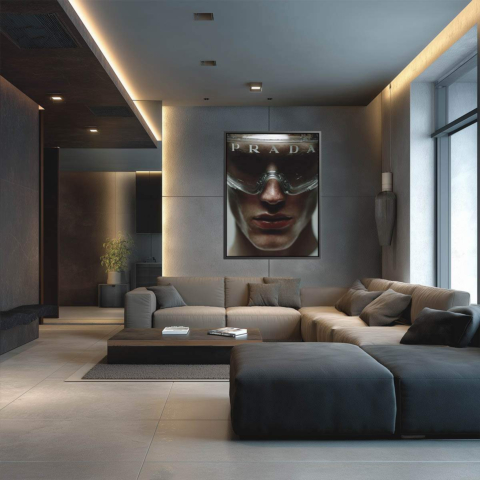Futuristic Gazer Canvas Art