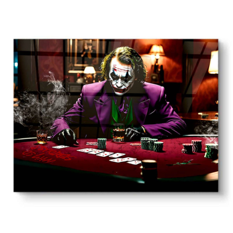 Joker au Poker Table PVC Brillant