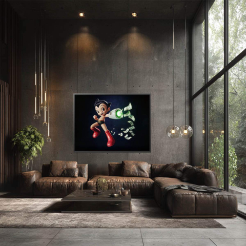 Geldblaster Leinwandbild