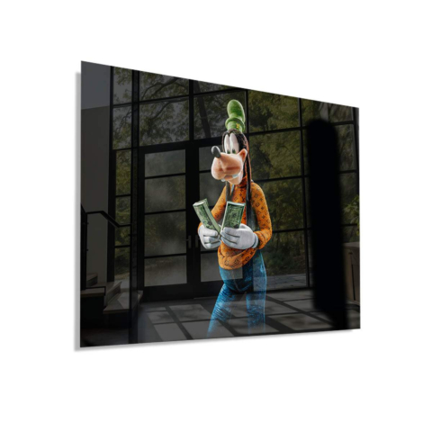 Mickey Riche en Argent Verre Acrylique