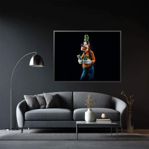 Geldverdienender Mickey Leinwandbild