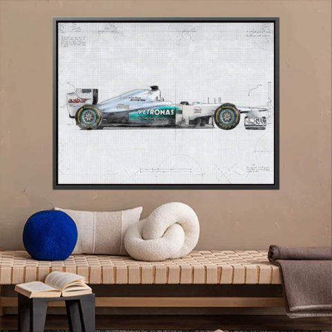 F1 Race Car Design Canvas Art
