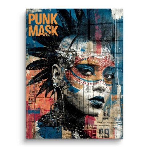 Máscara Punk PVC Brillante