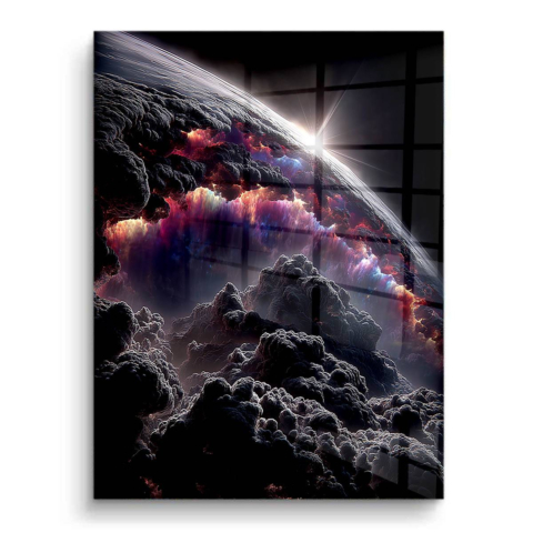Kosmische Eruption PVC Glänzend