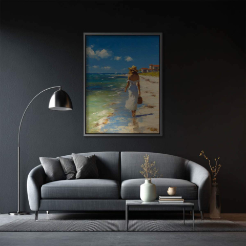 Strandspaziergang Leinwandbild
