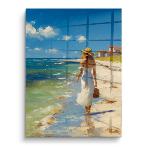 Paseo por la Playa PVC Brillante