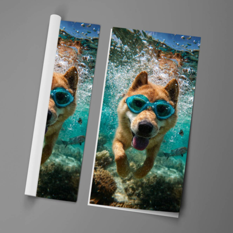 Póster de Perro Buceando