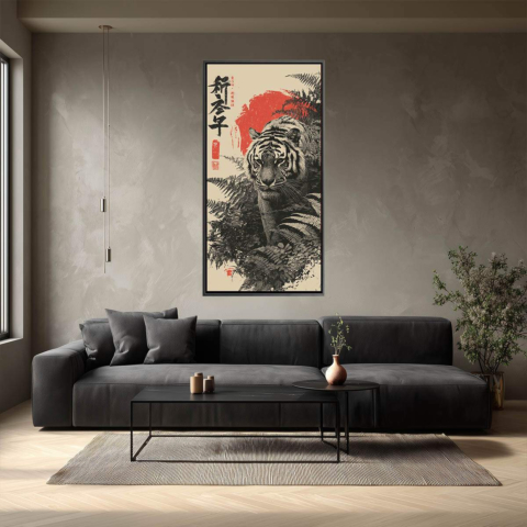 Bamboo Tiger Canvas Art