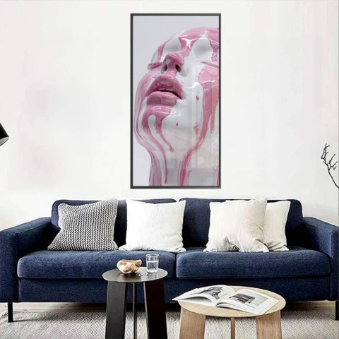 Melting Face Acrylic Glass Art