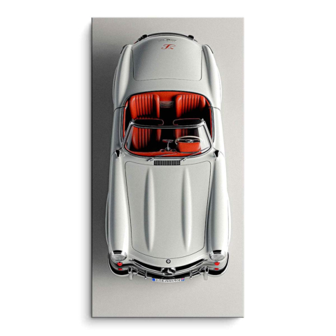300SL Roadster PVC Matt Bild auf Dibond Matt