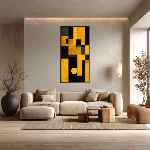 Champs Jaunes Tableau sur Toile