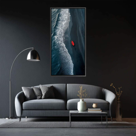 Black Sand Coast Canvas Art