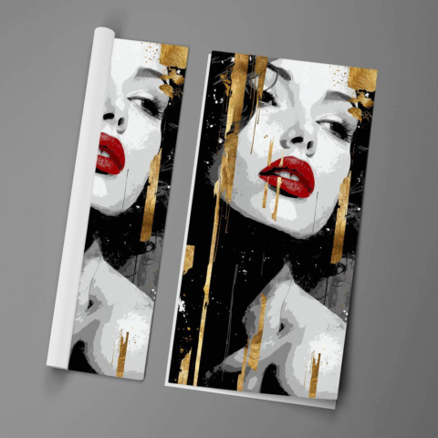 Glamour Queen Poster Bild auf Dibond Matt