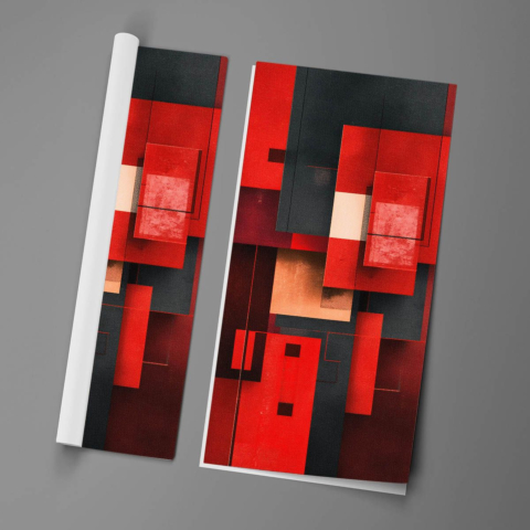 Carrés Rouges Poster