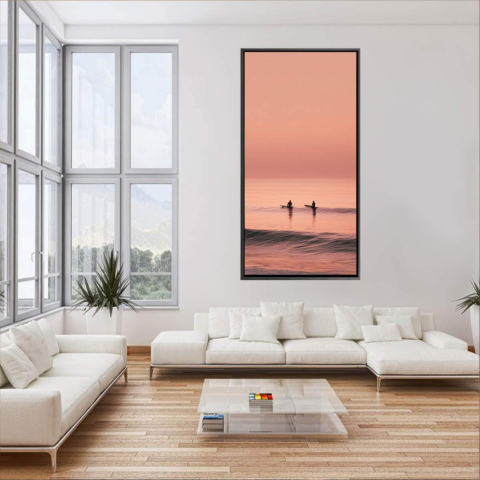 Coucher de Soleil Surf Tableau sur Toile